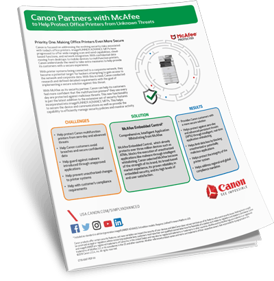 Canon McAfee Security Flyer 