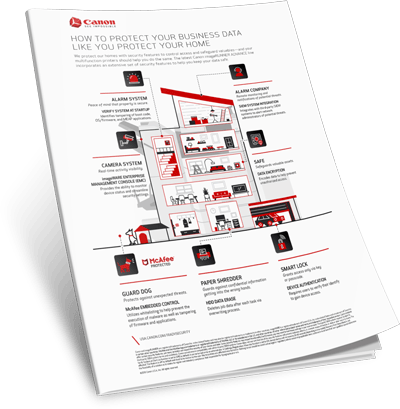 Canon Enterprise imageRUNNER Security House Infographic