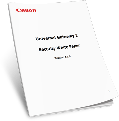 Canon Universal Gateway Security White Paper