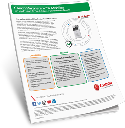 Canon McAfee Security Flyer 