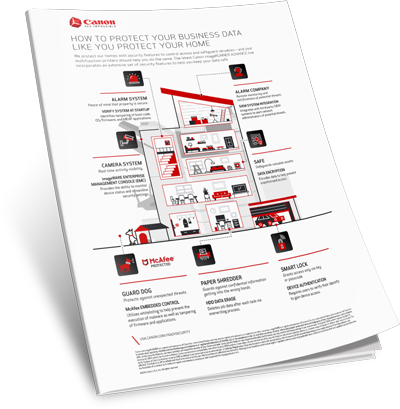 Canon Enterprise imageRUNNER Security House Infographic